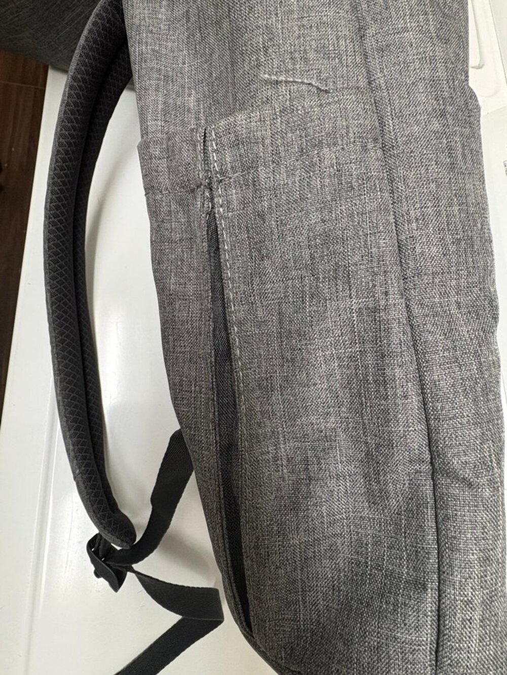 Made By Design Gray Backpack – Roll Top Drawstring – Multiple Pockets - Picture 5 of 9